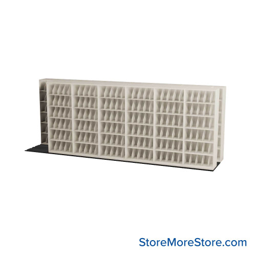 Mobile File Rack, 260" W x 60.75" D x 95" H, Fixed Dividers, 36" Shelf Width