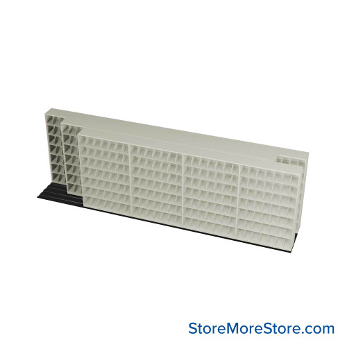 Mobile File Rack, 244" W x 51.75" D x 79.5" H, Fixed Dividers, 48" Shelf Width