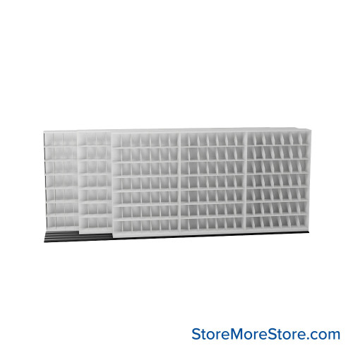 Mobile File Rack, 196" W x 51.75" D x 79.5" H, Fixed Dividers, 48" Shelf Width