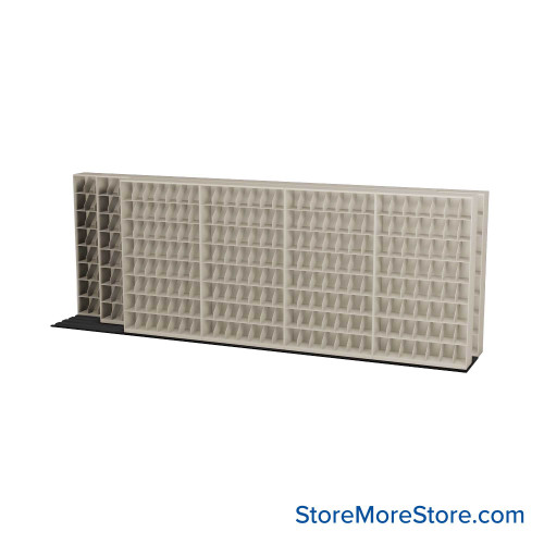 Mobile File Rack, 244" W x 51.75" D x 89.5" H, Fixed Dividers, 48" Shelf Width