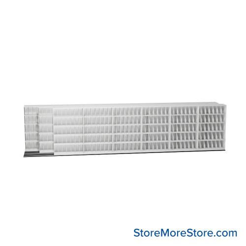 Mobile File Rack, 344" W x 60.75" D x 84.5" H, Fixed Dividers, 48" Shelf Width
