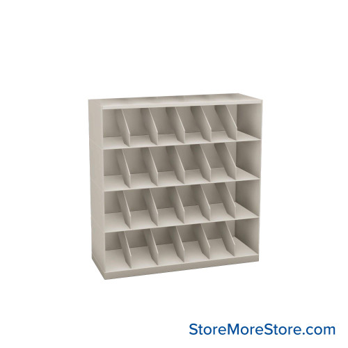 Stackable Metal Shelves, 42" W x 16.25" D x 43" H, Legal Size, 4 Levels, Fixed Welded Dividers