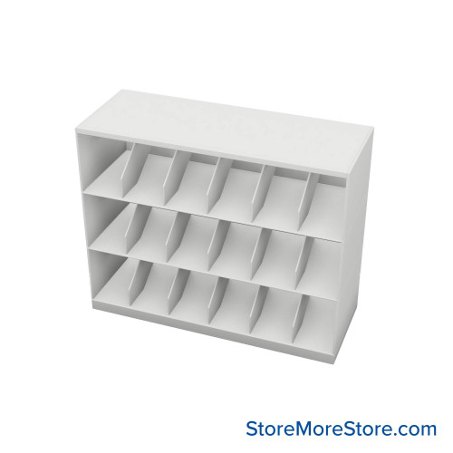 Stackable Metal Shelves, 42" W x 16.25" D x 33" H, Legal Size, 3 Levels, Fixed Welded Dividers