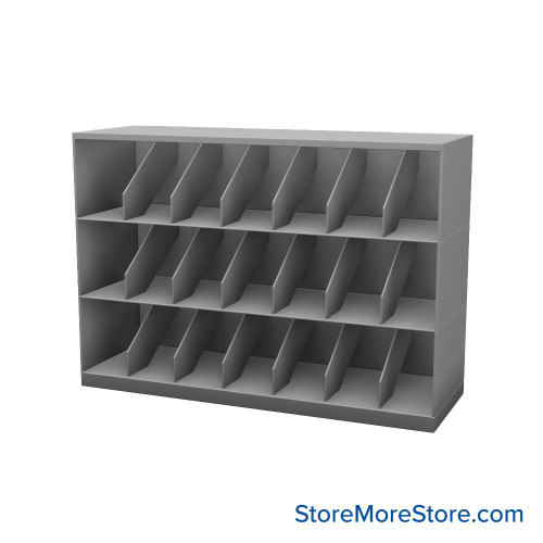 Stackable Metal Shelves, 48" W x 16.25" D x 33" H, Legal Size, 3 Levels, Fixed Welded Dividers
