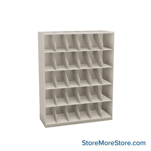 Stackable Metal Shelves, 42" W x 16.25" D x 53" H, Legal Size, 5 Levels, Fixed Welded Dividers