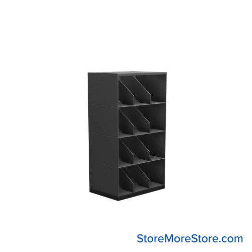 Stackable Metal Shelves, 24" W x 16.25" D x 43" H, Legal Size, 4 Levels, Fixed Welded Dividers
