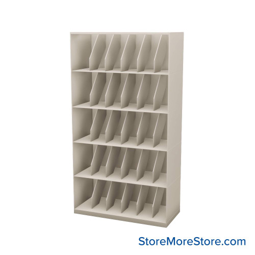 Stackable Metal Shelves, 42" W x 19.25" D x 53" H, x-Ray Size, 5 Levels, Fixed Welded Dividers