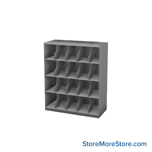 Stackable Metal Shelves, 36" W x 16.25" D x 43" H, Legal Size, 4 Levels, Fixed Welded Dividers