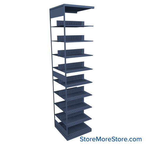 Letter-Size File Shelving, 24" W x 24" D x 97.25" H, Double-Sided Adder Unit