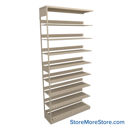Letter-Size File Shelving, 42" W x 12" D x 88.25" H, Single-Sided Adder Unit