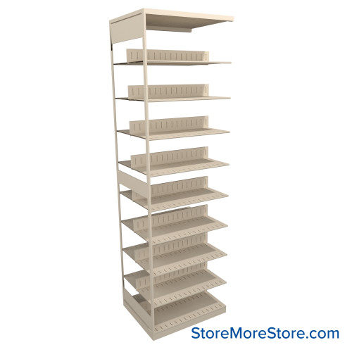 Letter-Size File Shelving, 30" W x 24" D x 97.25" H, Double-Sided Adder Unit