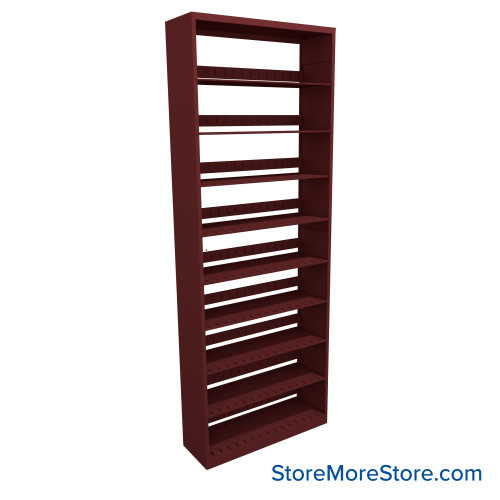 Letter-Size File Shelving, 36" W x 12" D x 97.25" H, Single-Sided Starter Unit