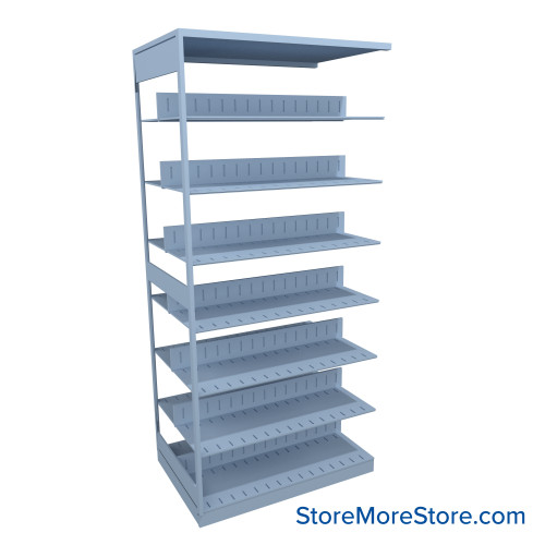Letter-Size File Shelving, 36" W x 24" D x 76.25" H, Double-Sided Adder Unit