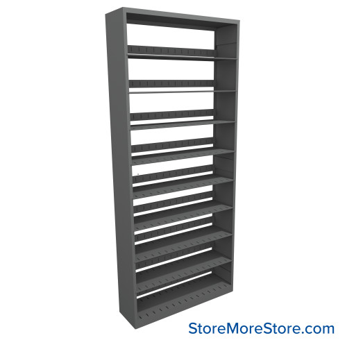 Letter-Size File Shelving, 42" W x 12" D x 97.25" H, Single-Sided Starter Unit