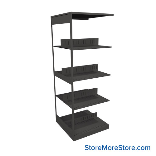 Binder Shelving, 24" W x 24" D x 64.25" H, 4 Shelves, Double-Sided Adder Unit Binder Shelving, 24" W x 24" D x 64.25" H, 4 Shelves, Double-Sided Adder Unit