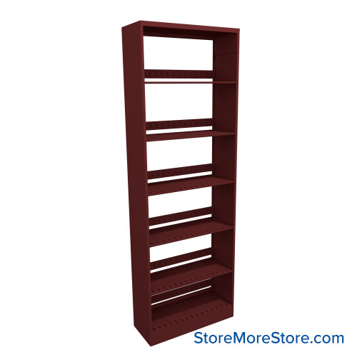 Binder Shelving, 30" W x 12" D x 88.25" H, 6 Shelves, Single-Sided Starter Unit Binder Shelving, 30" W x 12" D x 88.25" H, 6 Shelves, Single-Sided Starter Unit