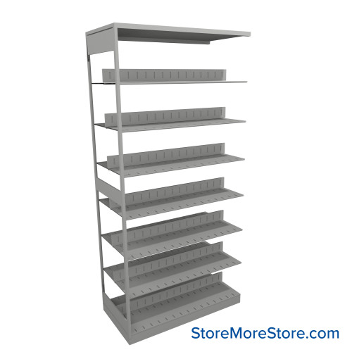 Binder Shelving, 48" W x 24" D x 97.25" H, 7 Shelves, Double-Sided Adder Unit Binder Shelving, 48" W x 24" D x 97.25" H, 7 Shelves, Double-Sided Adder Unit