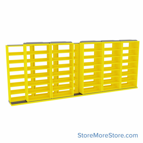 Legal Sliding File Shelves, 224" W x 32.5" D x 83.75" H