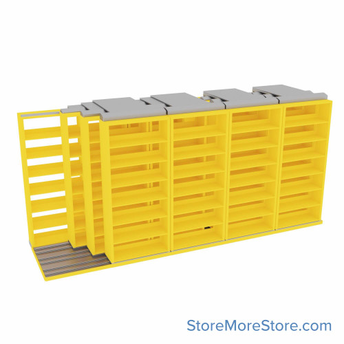Legal Sliding File Shelves, 184" W x 66.5" D x 83.75" H