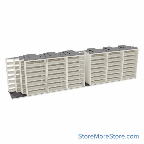 Legal Sliding File Shelves, 340" W x 66.5" D x 83.75" H