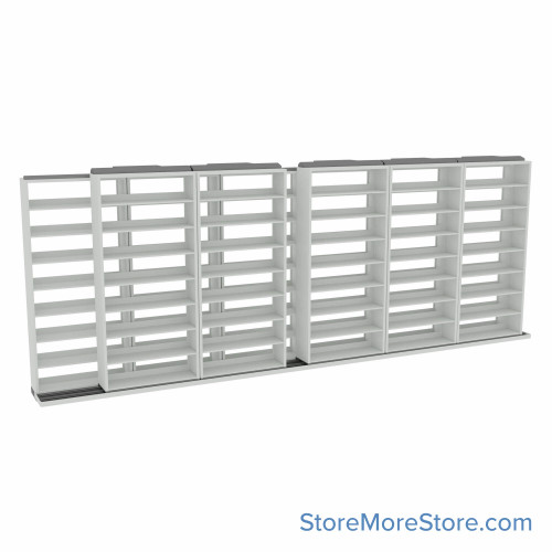 Legal Sliding File Shelves, 296" W x 32.5" D x 95.75" H