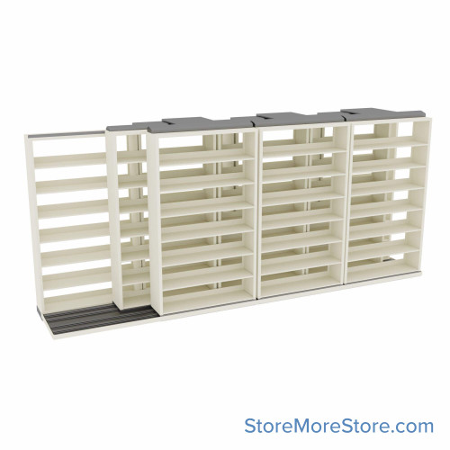 Legal Sliding File Shelves, 196" W x 49.5" D x 83.75" H