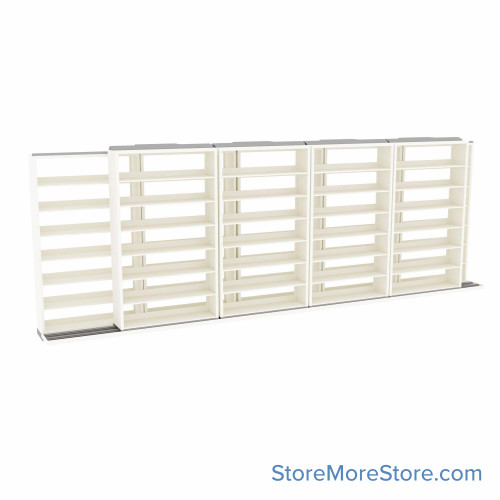 Legal Sliding File Shelves, 249" W x 32.5" D x 83.75" H