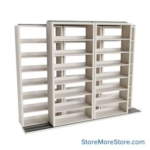 Legal Sliding File Shelves, 112" W x 32.5" D x 83.75" H