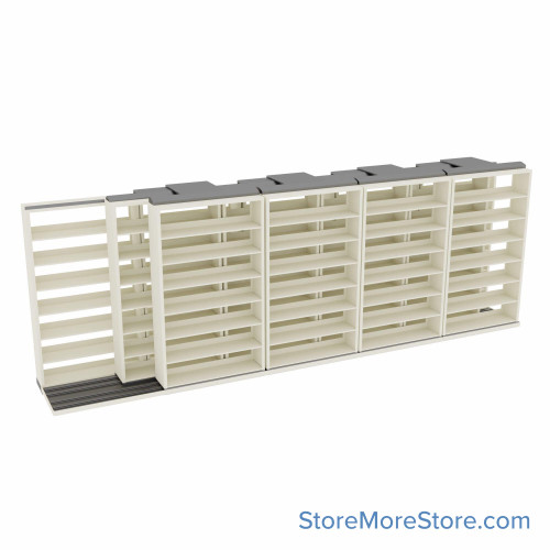 Legal Sliding File Shelves, 249" W x 49.5" D x 83.75" H