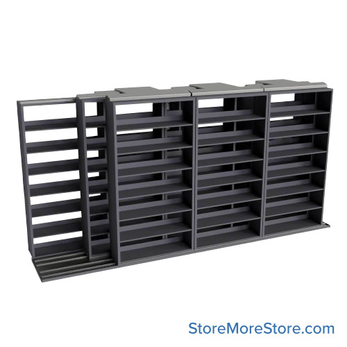 Legal Sliding File Shelves, 172" W x 49.5" D x 83.75" H