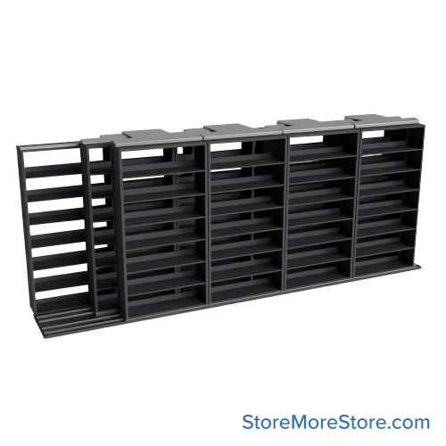 Legal Sliding File Shelves, 214" W x 49.5" D x 83.75" H