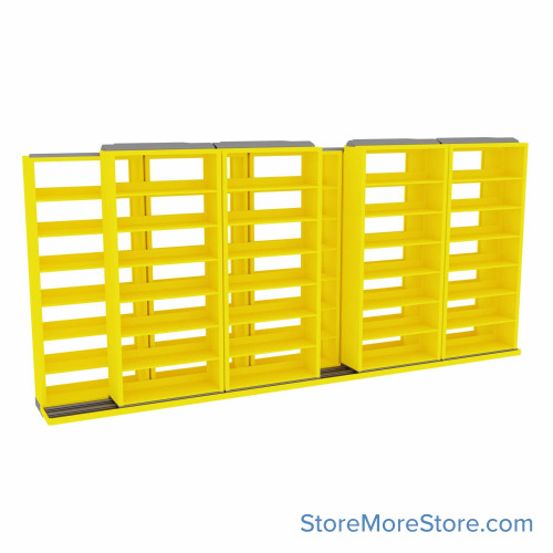 Legal Sliding File Shelves, 184" W x 32.5" D x 83.75" H