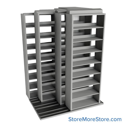 Legal Sliding File Shelves, 76" W x 66.5" D x 95.75" H