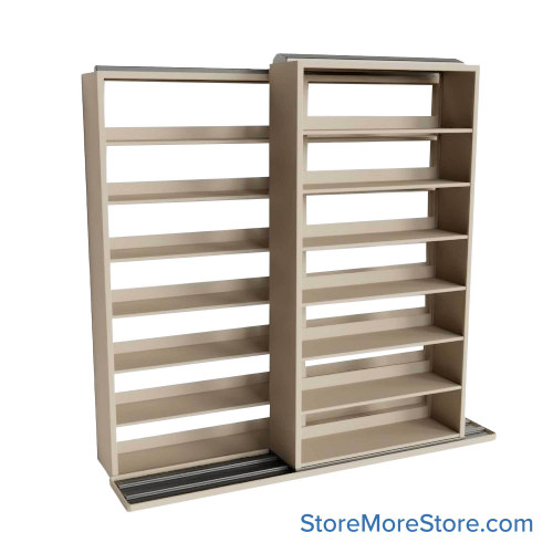 Sliding File Shelves, 88" W x 26.5" D x 83.75" H