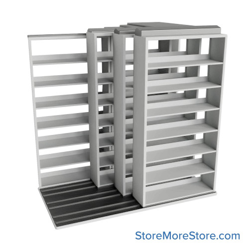 Sliding File Shelves, 88" W x 54.5" D x 83.75" H