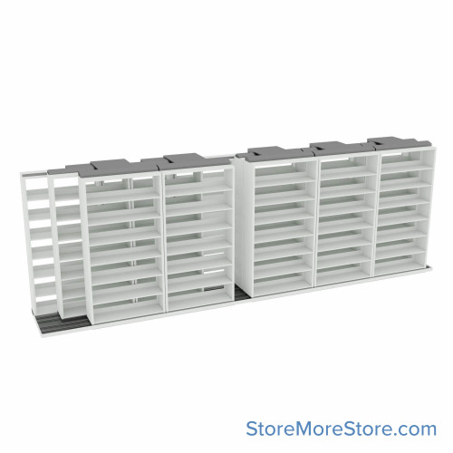 Sliding File Shelves, 296" W x 41" D x 83.75" H Sliding File Shelves, 296" W x 41" D x 83.75" H