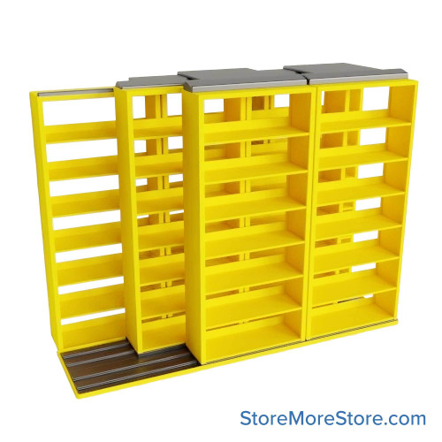 Sliding File Shelves, 112" W x 41" D x 83.75" H