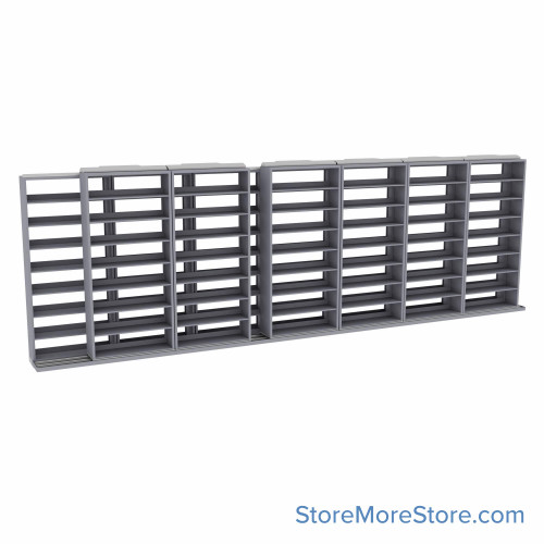 Sliding File Shelves, 302" W x 26.5" D x 95.75" H