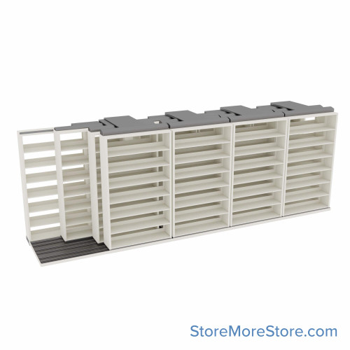 Sliding File Shelves, 249" W x 54.5" D x 83.75" H