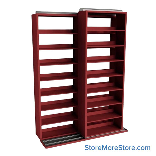 Sliding File Shelves, 76" W x 26.5" D x 95.75" H