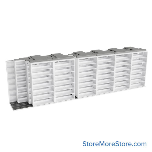 Sliding File Shelves, 302" W x 54.5" D x 83.75" H
