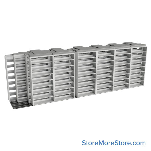 Sliding File Shelves, 302" W x 54.5" D x 95.75" H