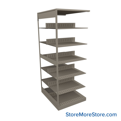 Legal File Shelving, 24" W x 30" D x 64.25" H, Double-Sided Adder Unit