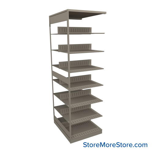 Legal File Shelving, 24" W x 30" D x 76.25" H, Double-Sided Adder Unit