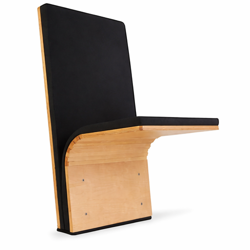 Floor Mounted Murphy Chairs, Standard Slanted Seatback Angle, Black Base Color