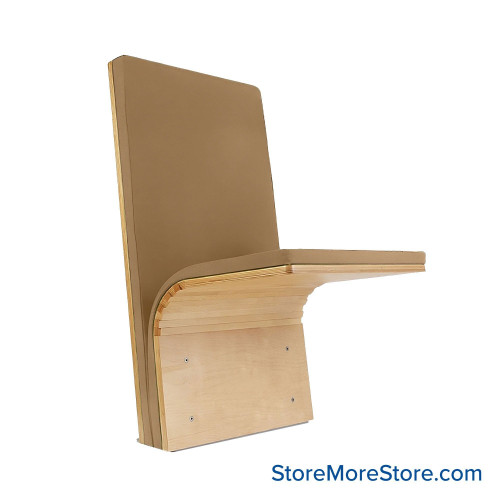 Murphy Chairs, 23.25" D x 36.75" H, Slanted Seatback Angle, Floor Mount, Silver Base Color