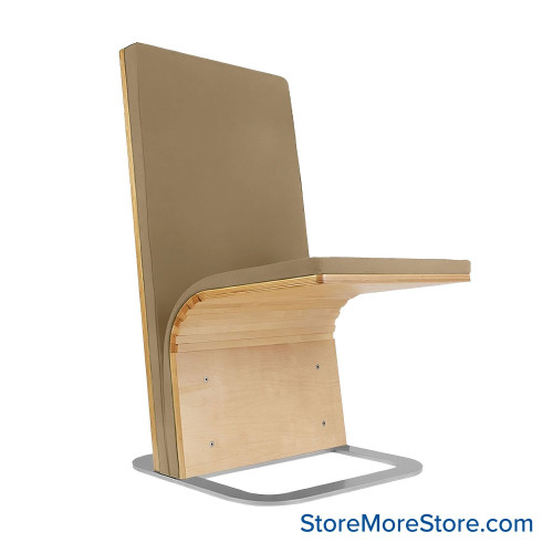 Murphy Chairs, Slanted Seatback Angle, Moveable Base, Silver Base Color