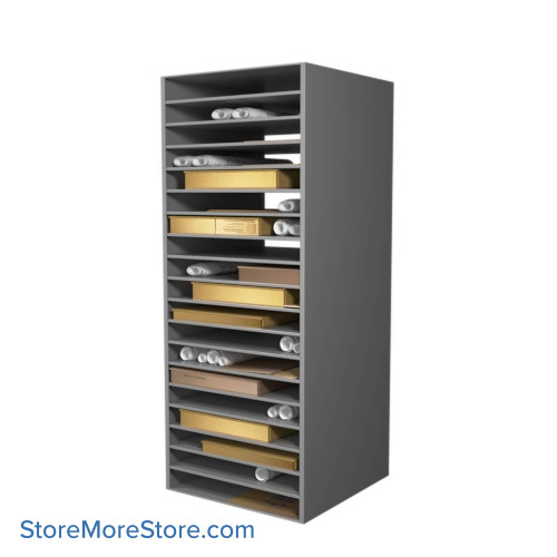 Shelving for Works on Paper, 36" W x 30" D x 88" H, Ventilated Door, Key Lock