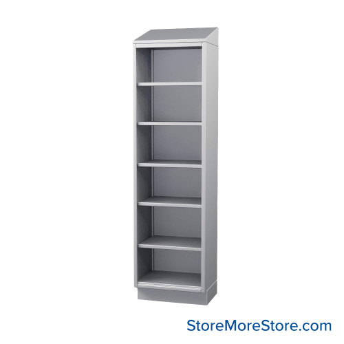 Commercial Stainless Steel Shelving, 24" W x 24" D x 83.75" H, Sloped Top Commercial Stainless Steel Shelving, 24" W x 24" D x 83.75" H, Sloped Top