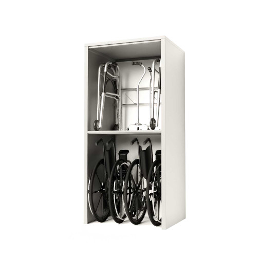 Wheelchair and Walker Shelving, 30" W x 36" D x 76" H